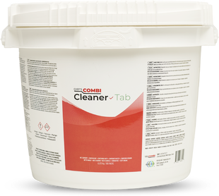 front label of bucket for ChefsCombi Cleaner Tabs