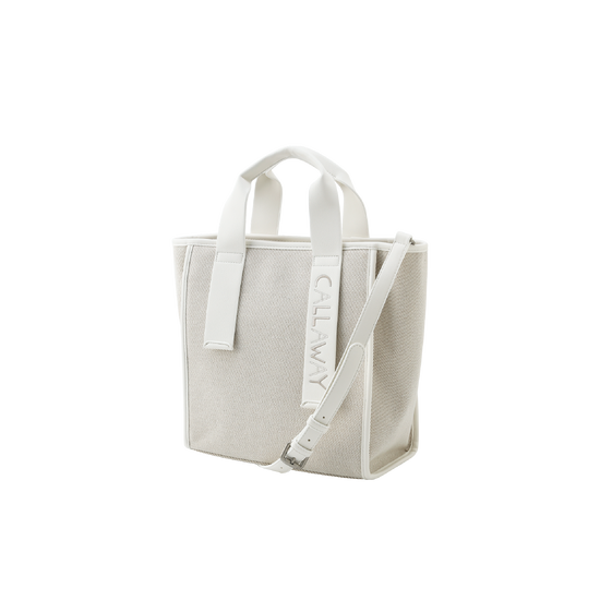 여성 투톤 캔버스 토트백
