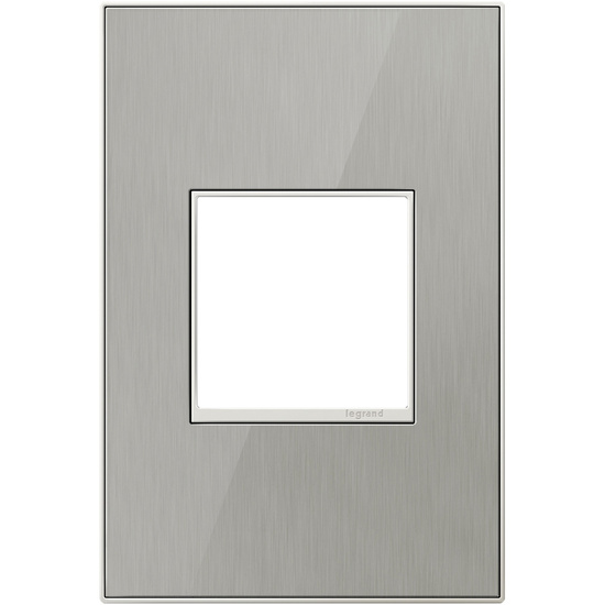 adorne® Brushed Stainless One-Gang Screwless Wall Plate