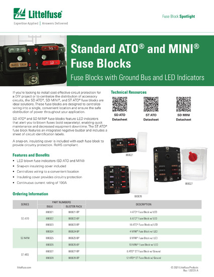 880027-BP | ST ATO® Series + Automotive Fuse Blocks | Littelfuse