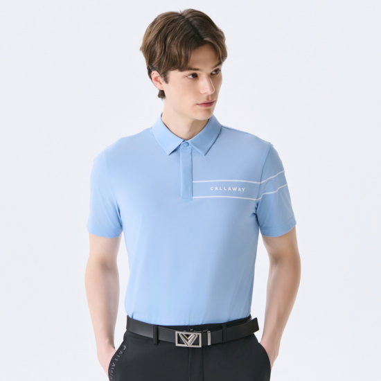 냉감 등판타공 Y에리 반팔 티셔츠