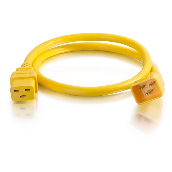 5ft (1.5m) 12AWG Power Cord (IEC320C20 to IEC320C19) Yellow AC