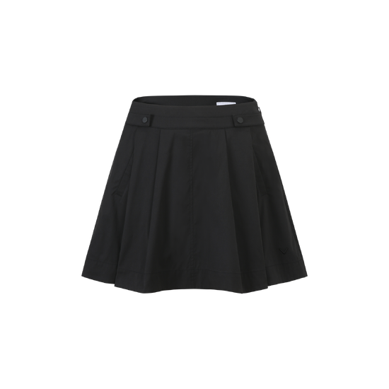 여성 여름 우븐 플레어 스커트