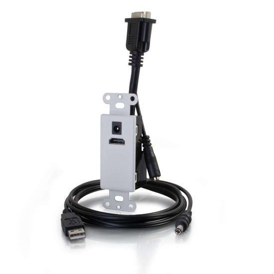 HDMI to VGA Converter Wall Plate Ivory HDMI Adapters, Couplers & Converters HDMI