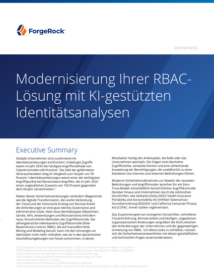 Modernisierung Ihrer RBAC- Lösung mit KI-gestützten Identitätsanalysen