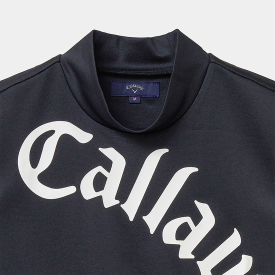 Callaway千鳥柄 UPF50 】《M》モックネック長袖シャツ