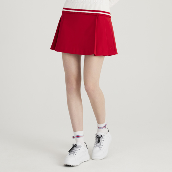 겨울 여성 부분플리츠 큐롯