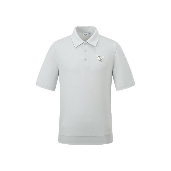 남성 여름 꽃자수 티셔츠