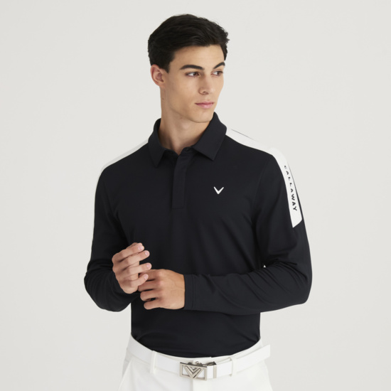 가을 남성 어깨배색 폴로 티셔츠