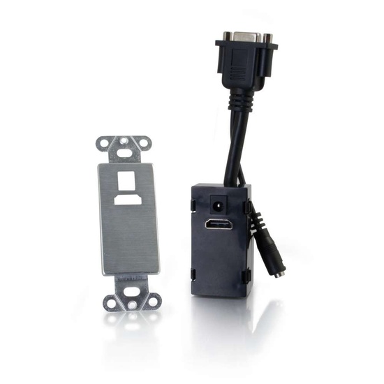 HDMI to VGA Converter Wall Plate Ivory HDMI Adapters, Couplers & Converters HDMI