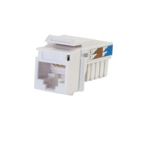 Cat6 RJ45 UTP Keystone Jack White Keystone Jacks and Inserts