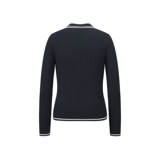 여성 봄 케이블 긴팔니트