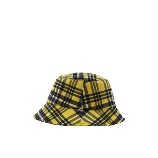 여성 빅체크 버킷햇