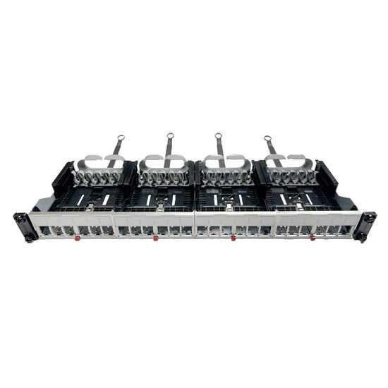 LCS3 24-Port Standard Density Flat Patch Panel with 6-port Cassettes ...