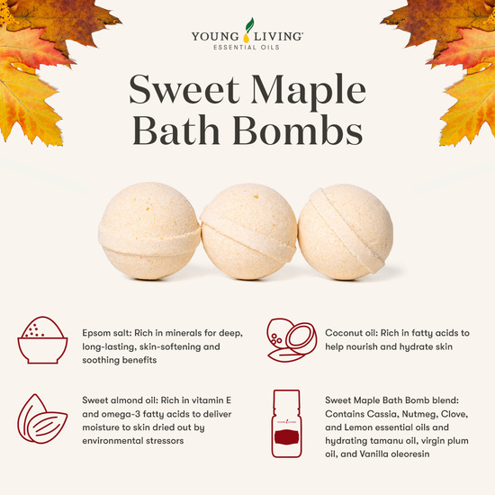 Sweet Maple Bath Bombs Infographic | Digital Library | Young Living