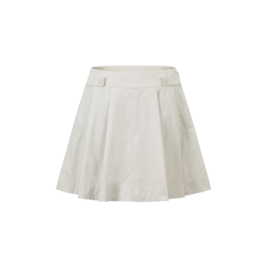 여성 여름 우븐 플레어 스커트