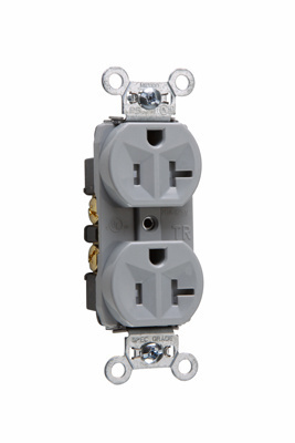 Tamper Resistant Hard Use Spec Grade Receptacle Back and Side Wire 20A 125V