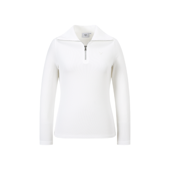 여성 봄 조직감 반집업 티셔츠