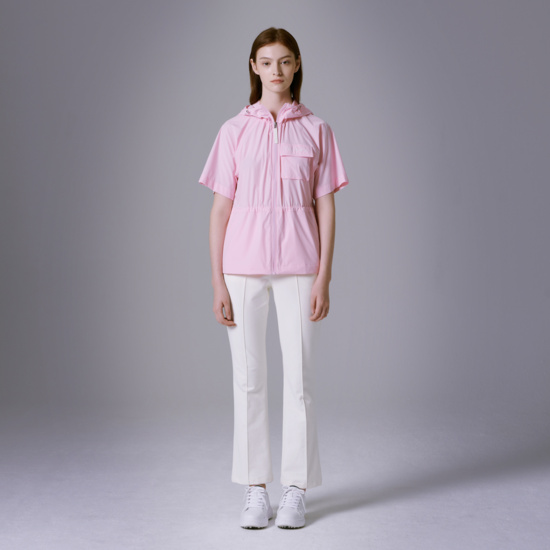 여성 홑겹 반팔 스윙윈드브레이커