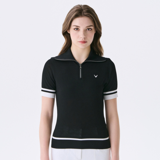 여름 반집업 반팔 풀오버