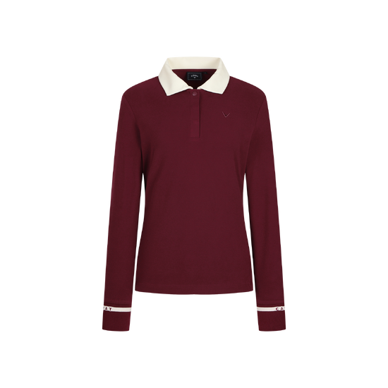 겨울 여성 카라 배색 티셔츠