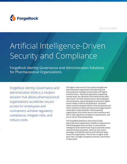 Artificial Intelligence Driven Security and Compliance - Pharmaceutical Organizations