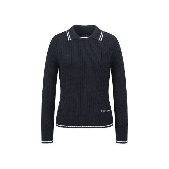 여성 봄 케이블 긴팔니트