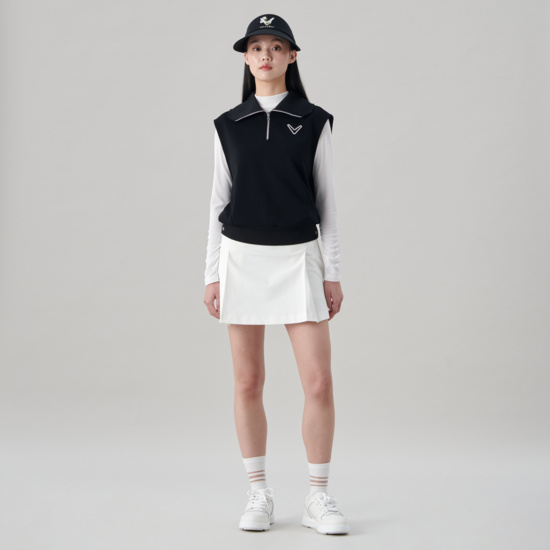 여성 봄 뒤플리츠 스커트