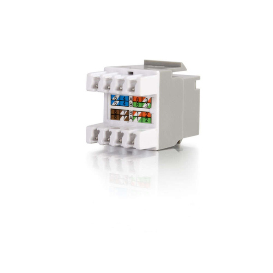 Cat5E RJ45 UTP Keystone Jack White Keystone Jacks and Inserts