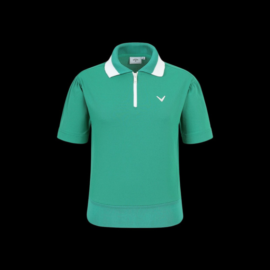 여성 가을 피케 반팔 티셔츠