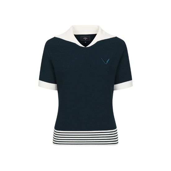 가을 여성 세일러카라 반팔 풀오버