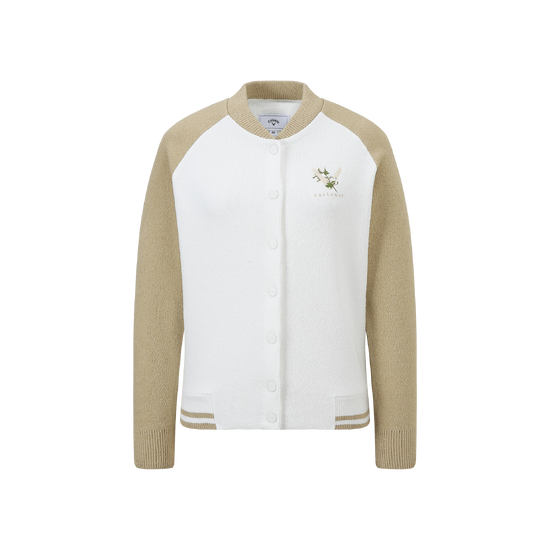 여성 봄 블루종 니트가디건