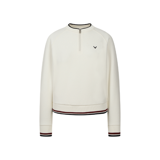 겨울 여성 부클 반집업 티셔츠