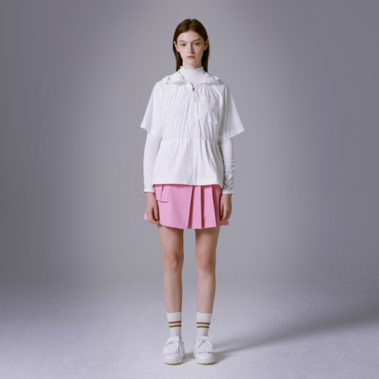 여성 홑겹 반팔 스윙윈드브레이커