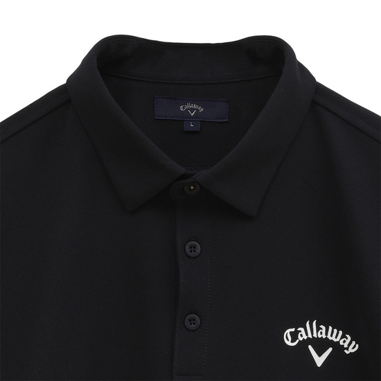 CALLAWAY PARADYM ロゴプリント メッシュカノコ半袖シャツ（MENS)