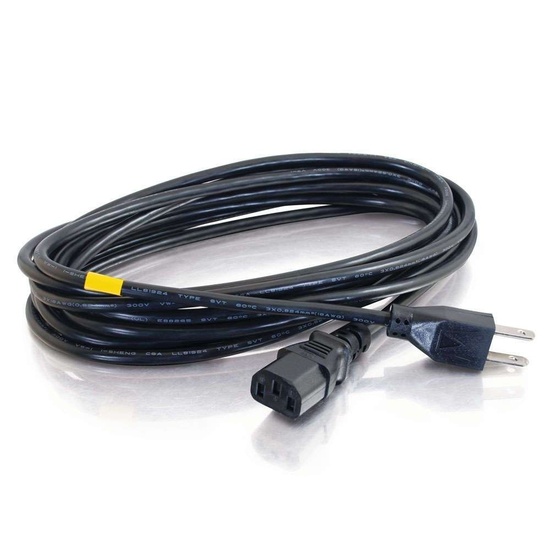 Quail Electronics 3-Conductor AC Power Cord 18 AWG NEMA 5-15P to C13