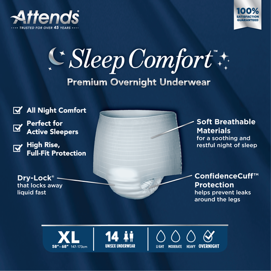 Attends Sleep Comfort™ Premium Overnight Underwear