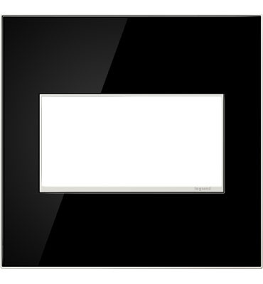 adorne® Mirror Black Two-Gang Screwless Wall Plate adorne® Mirror Black Two-Gang Screwless Wall Plate