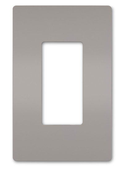 radiant® One-Gang Screwless Wall Plate, Gray