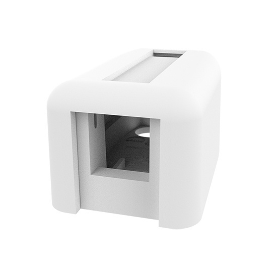 Keystone Plastic Surface Mount Box Single Port Cloud White Workstation Plates and Boxes