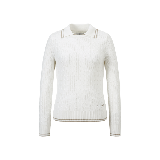 여성 봄 케이블 긴팔니트