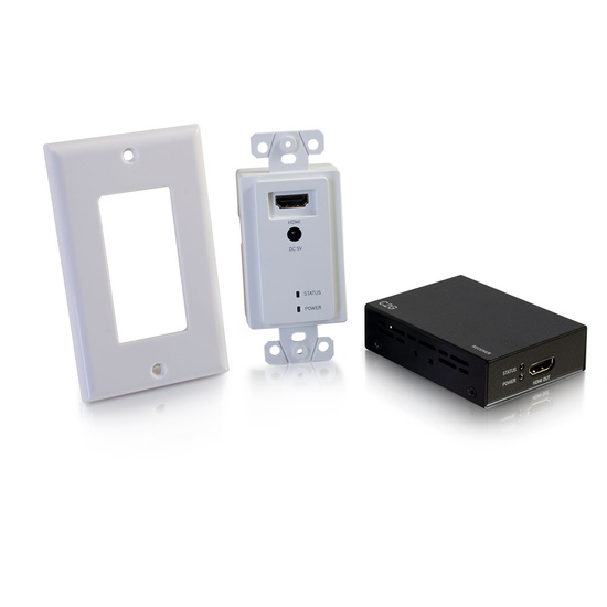 HDMI® Over Cat6 Wall Plate to Box Extender up to 164ft (50m) HDMI