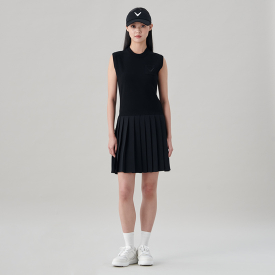 여성 봄 니트믹스 원피스