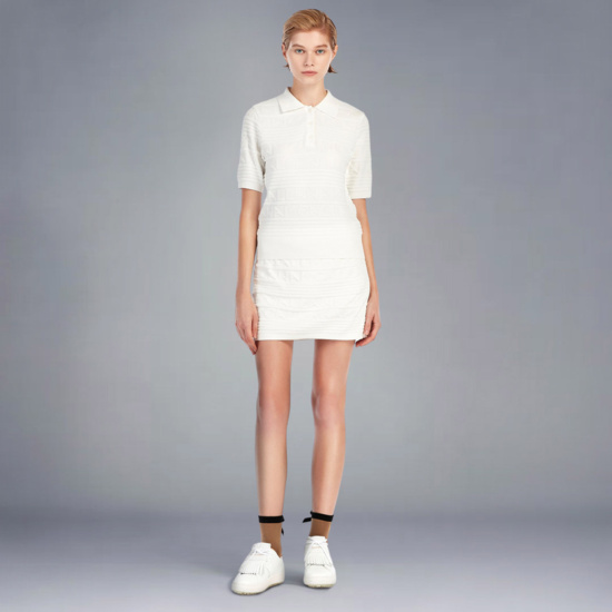 여성 가을 로고자가드 반팔 니트