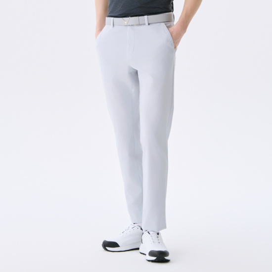 여름 니트배색 슬림핏 팬츠