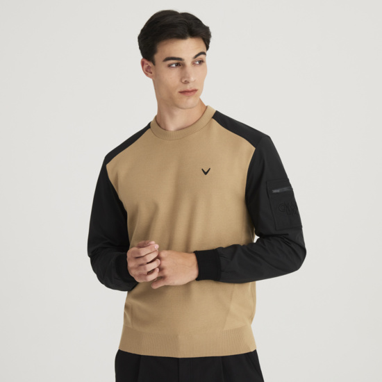 가을 남성 우븐 믹스 풀오버