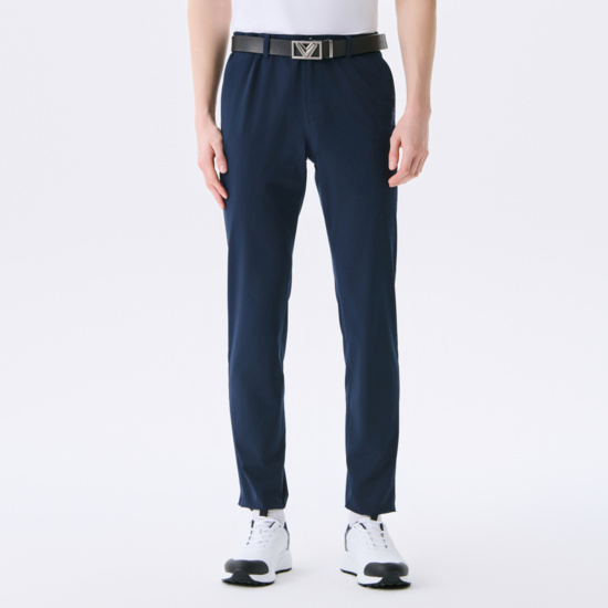 여름 니트배색 슬림핏 팬츠