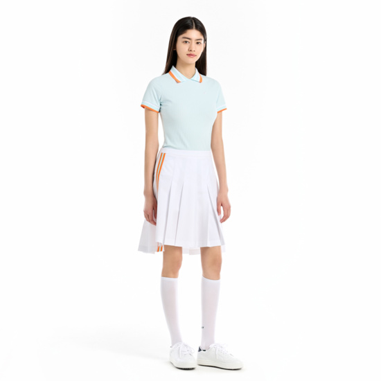 여성 스포티 롱 렝쓰 플리츠 스커트