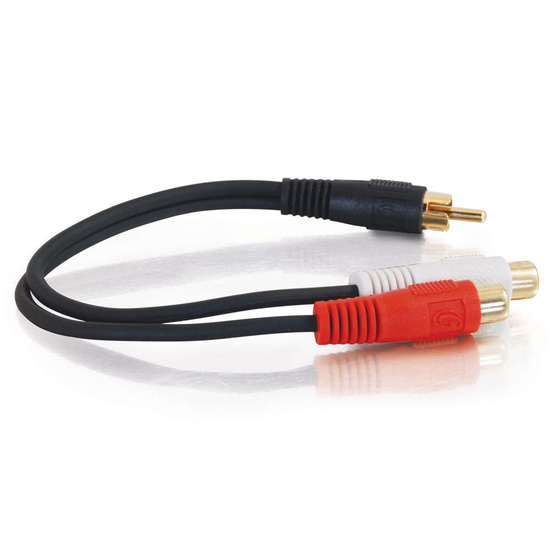 0.5ft (0.15m) Value Series™ One RCA Mono Male to Two RCA Stereo Female