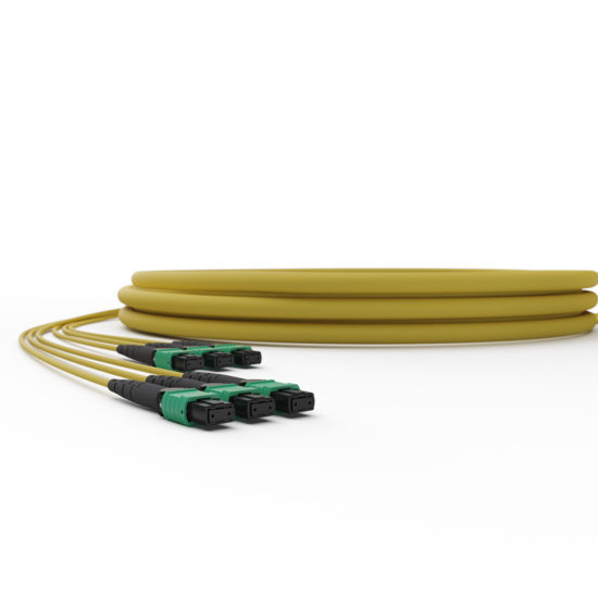 MPO-MPO 72F OS2 Angled Trunk connectors and trunk